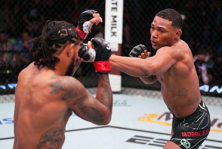 Michael Morales beat Max Griffin on the same card as Fakhretdinov to stay undefeated. Photo by Chris Unger, Zuffa LLC.