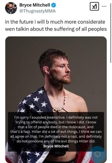 Bryce Mitchell just posted an apology statement, do you guys accept it or no?