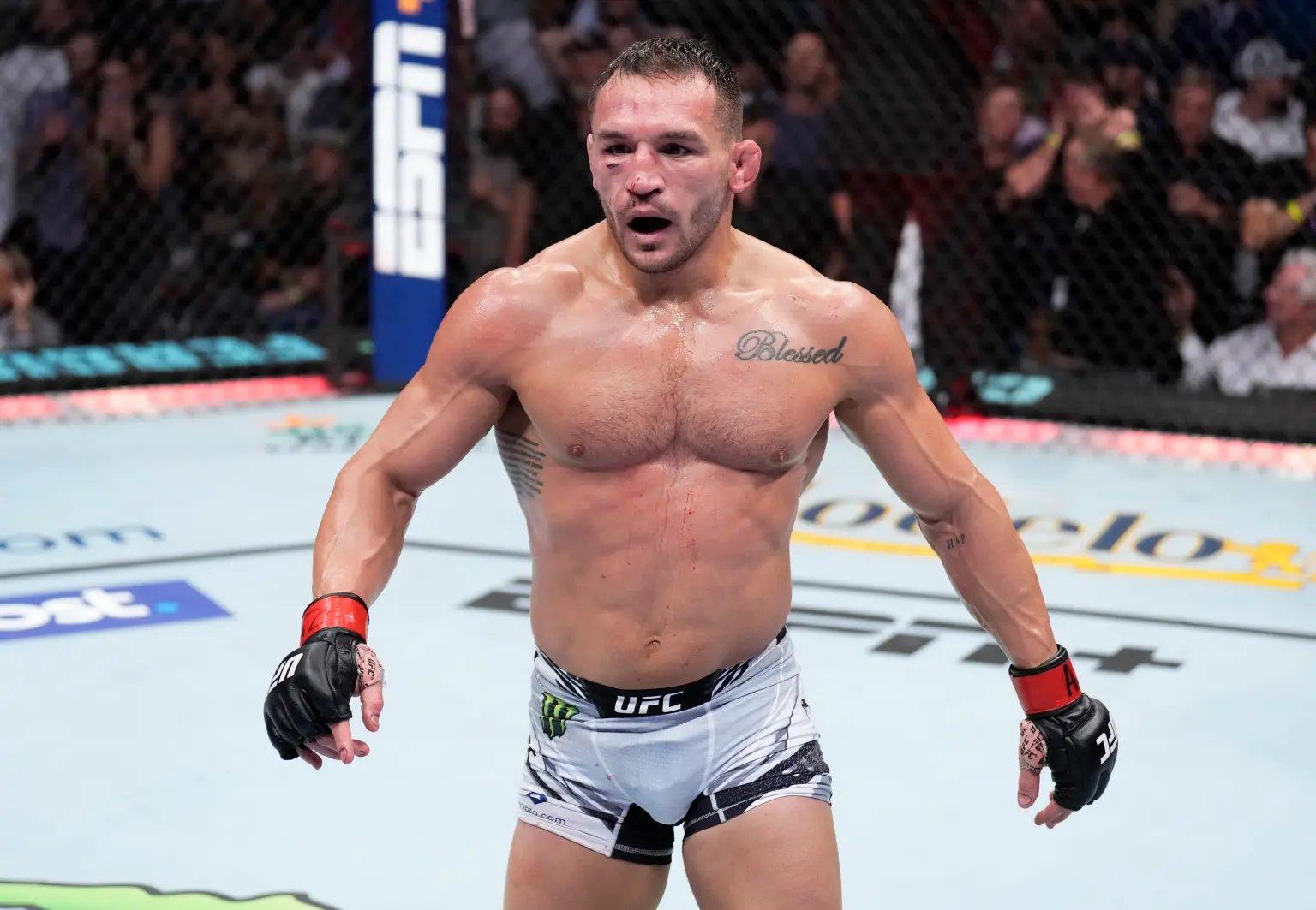 Michael Chandler in the UFC Octagon. Credit: Zuffa LLC.