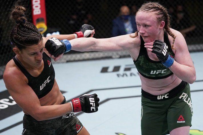 JJ Aldrich in her win against Cortney Casey. Photo by Jeff Bottari, Zuffa LLC.