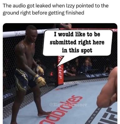 Audio leaked of Izzy in the cage….