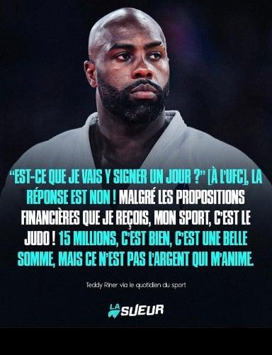 Teddy Riner claims the UFC offered him a 15 million dollar contract (see description for my translation)
