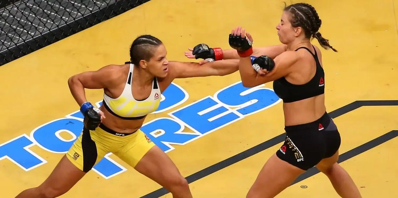 UFC 200 featured a special yellow colored octagon canvas. Credits to: Harry How - Zuffa LLC.