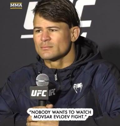 Diego Lopes says, "nobody wants to watch Movsar Evloev fight."