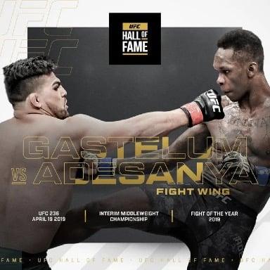 Israel Adesanya vs. Kelvin Gastelum interim title-fight war joins UFC Hall of Fame Class of 2025