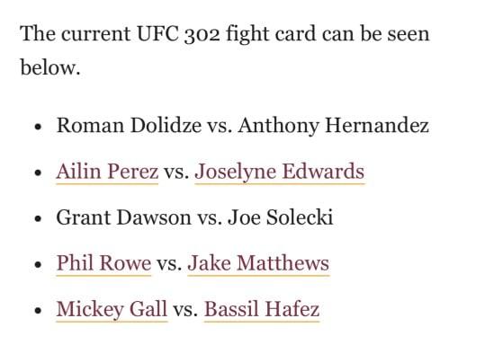 Several fights have been announced for UFC 302