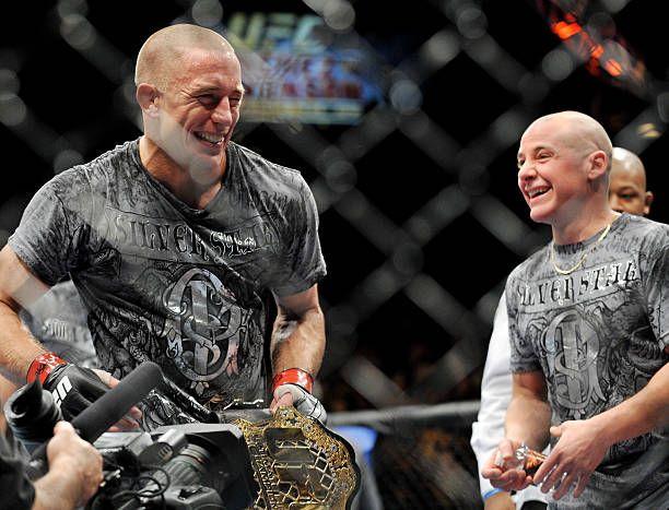 Georges St-Pierre after defeating BJ Penn at UFC 97. Photo by Jon Kopaloff, Getty Images.