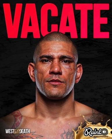 Alex Pereira vacates his LHW Strap