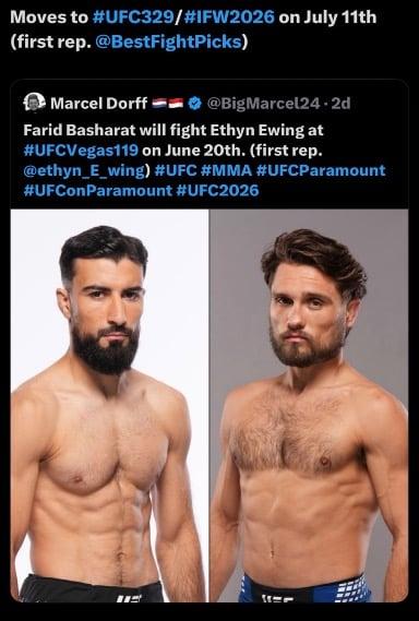 Ewing vs basharat rescheduled for international fight week just what we need to give my boy ewing more publicity.
