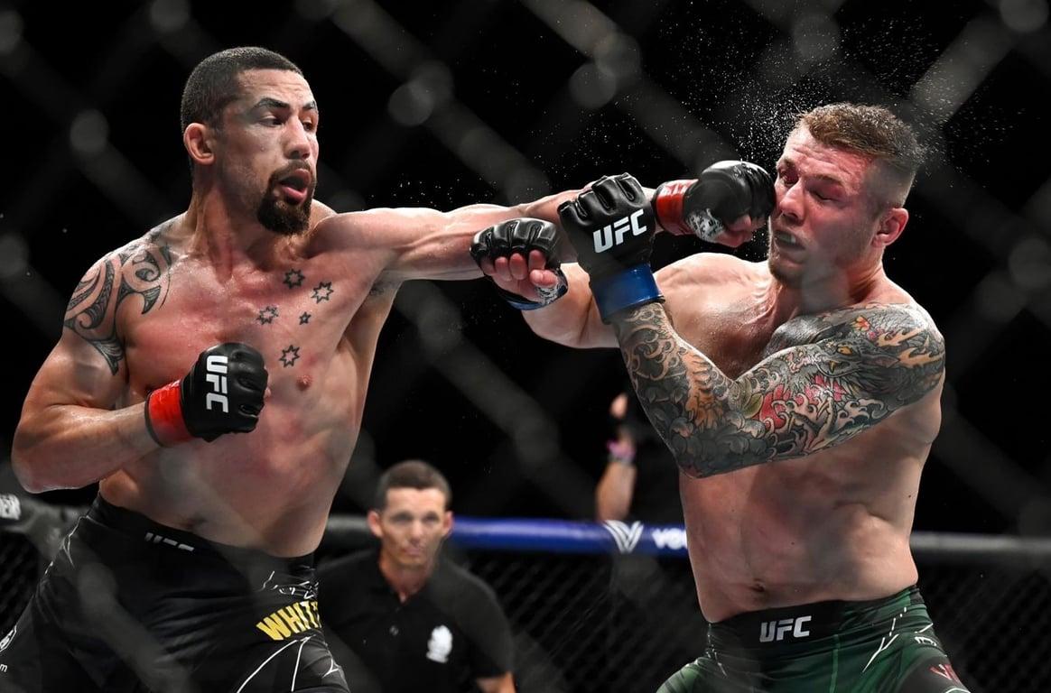 Robert Whittaker defeats Marvin Vettori at UFC Paris. Credits to: Per Haljestam-USA TODAY Sports