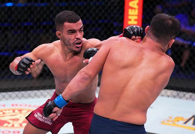 Ismael Bonfim cracks Nariman Abbasov with a jab. Credit to: Sherdog