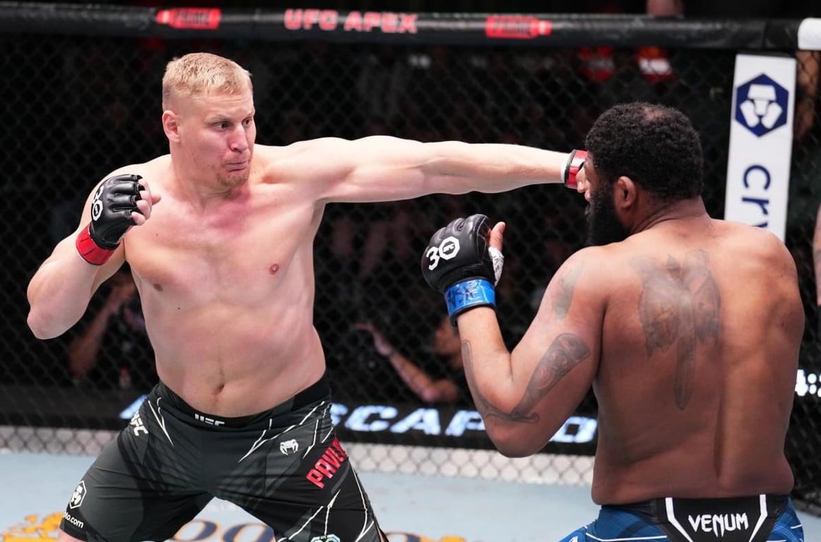 Curtis Blaydes in his last bout against Sergei Pavlovich. Credits to: Chris Unger - Zuffa LLC.