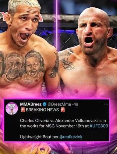 Charles vs. Volk for MSG Card in November????