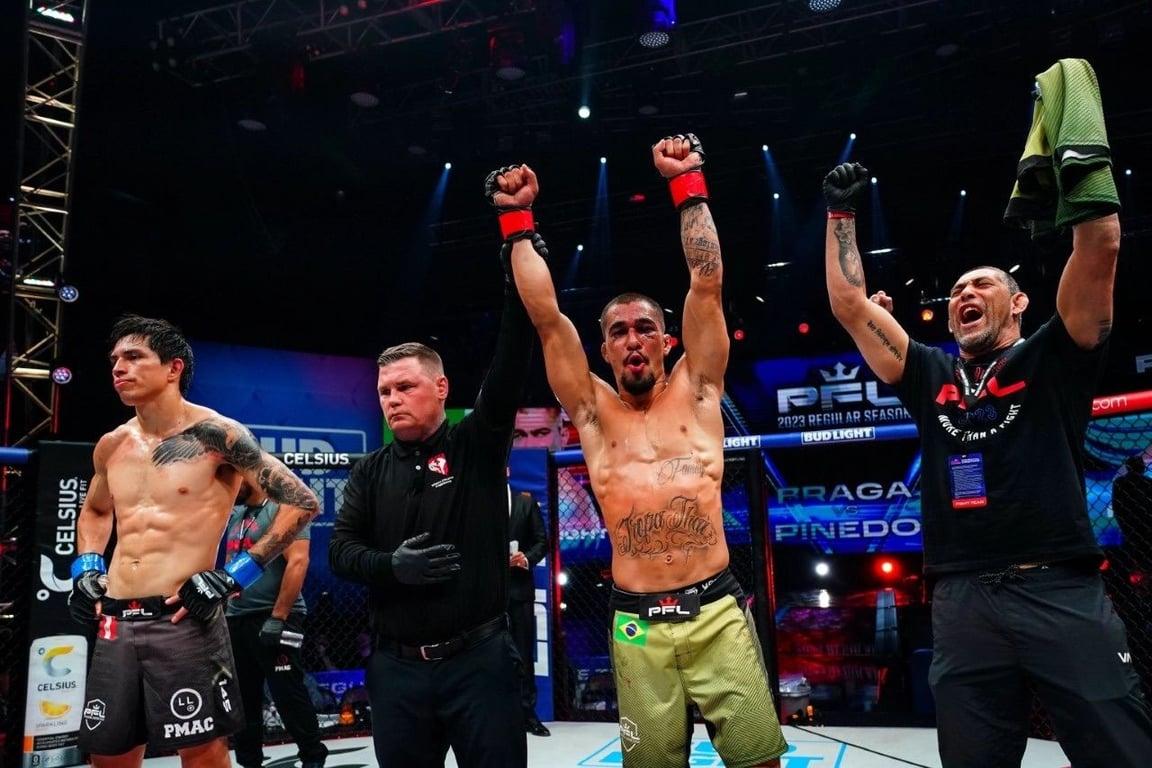 Gabriel Braga wins. Credits to: PFL.