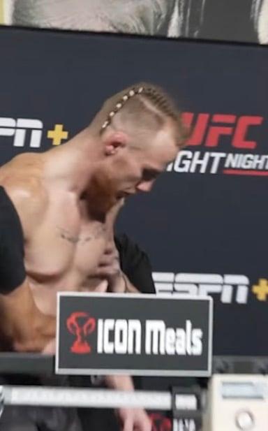 Dylan Budka weighed in at 188.5 lbs and needed help getting off the scale. He looked like he was about to fall over. 