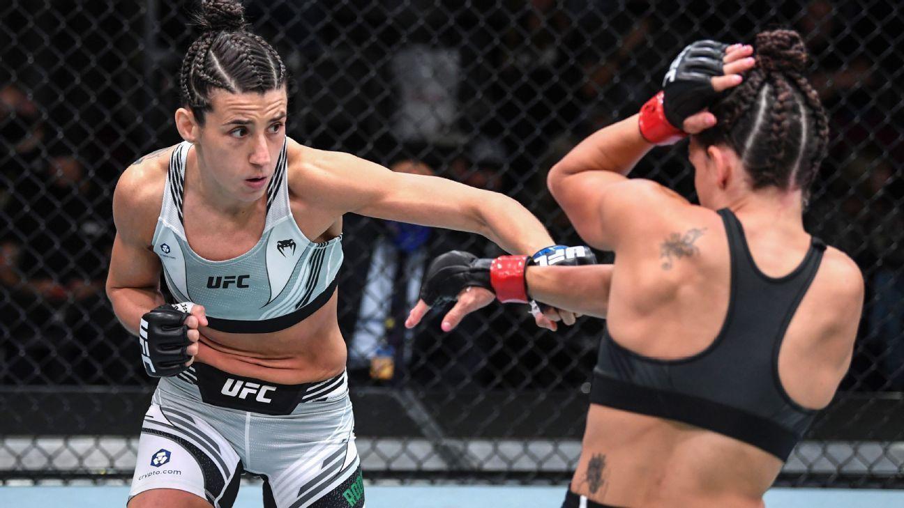 Rodriguez in her win against Mackenzie Dern. Photo by ESPN.