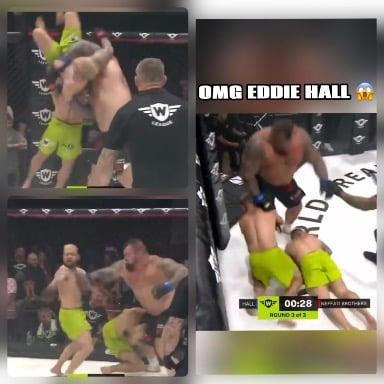 Eddie Hall absolutely demolishes two guys in bizarre MMA fight. 😂 