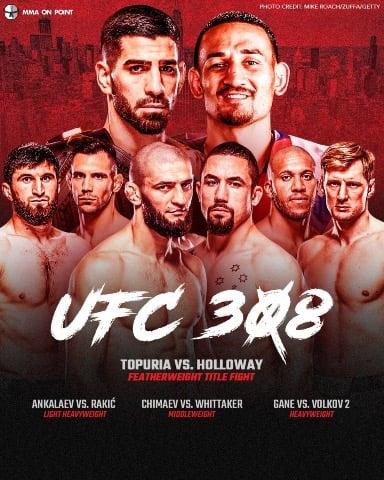 My extremely hot UFC 308 current Predictions: