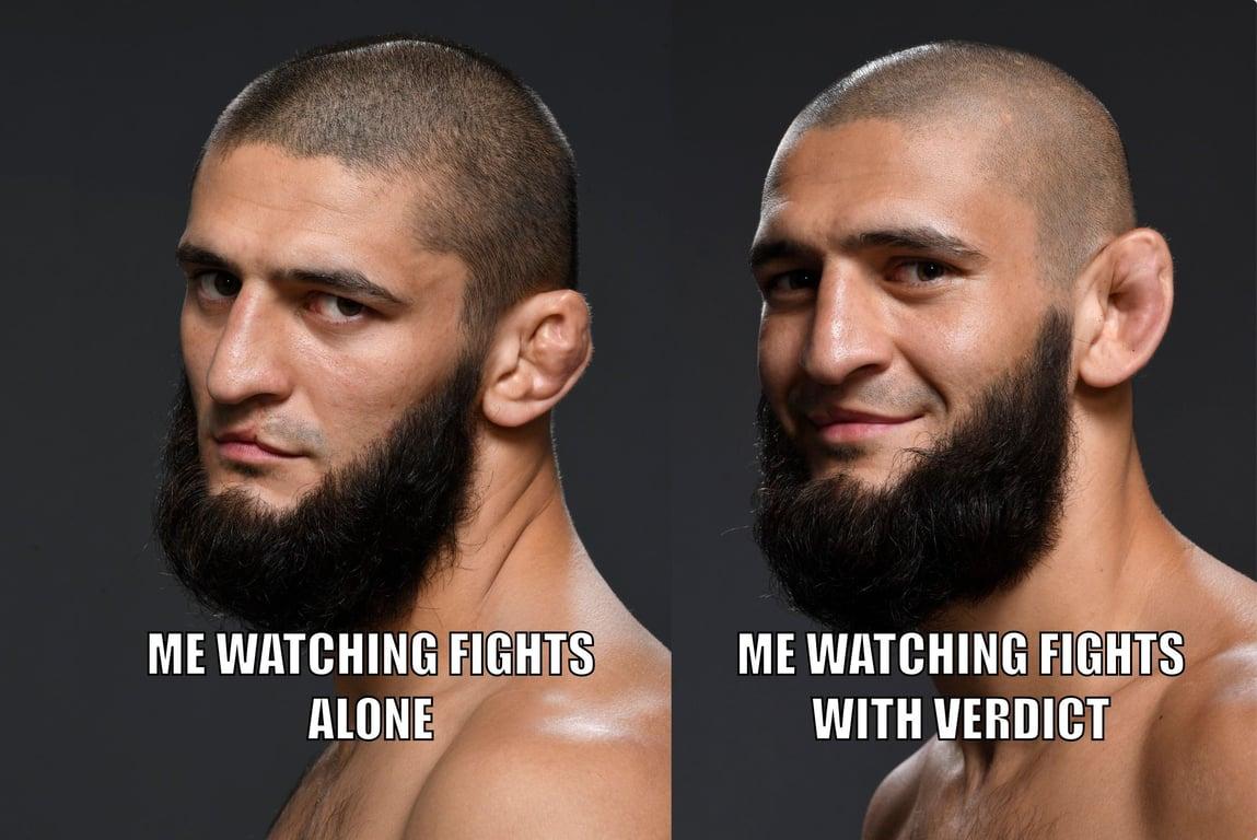 Khamzat is happier when he's on Verdict