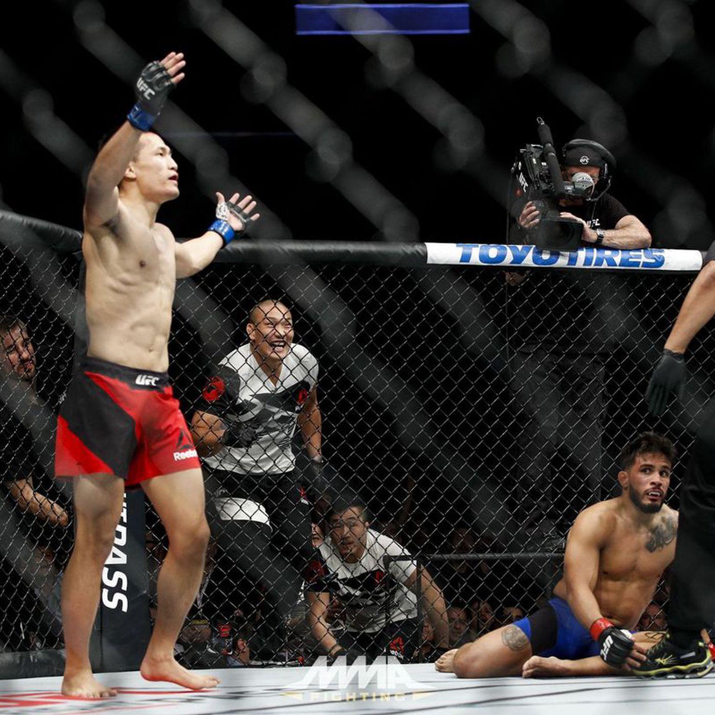Chan Sung Jung won the main event against Dennis Bermudez in this Fight NIght. Photo by Bloody Elbow.