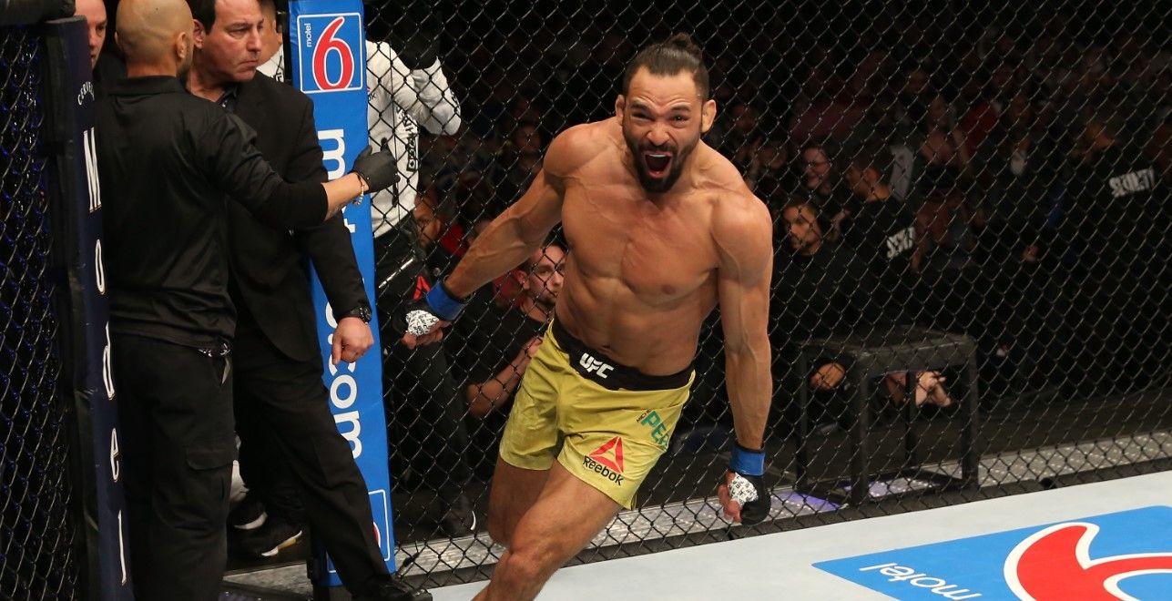 Michel Pereira after knocking out Danny Roberts. Credits to: Chris Unger - Zuffa LLC.