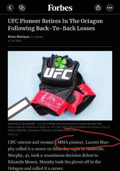 WE Cried so much after Lauren Murphy’s retirement that she got an article from Forbes