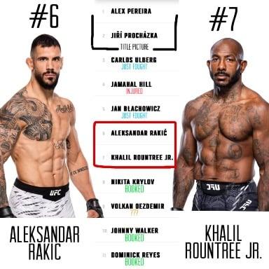Hill is OUT! Rakic vs Rountree new main event of Fight Night Kansas City?
