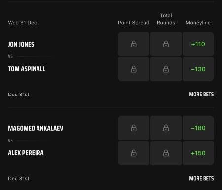 Tom Aspinall vs Jon Jones? Draftkings leak 🚨🧐😳