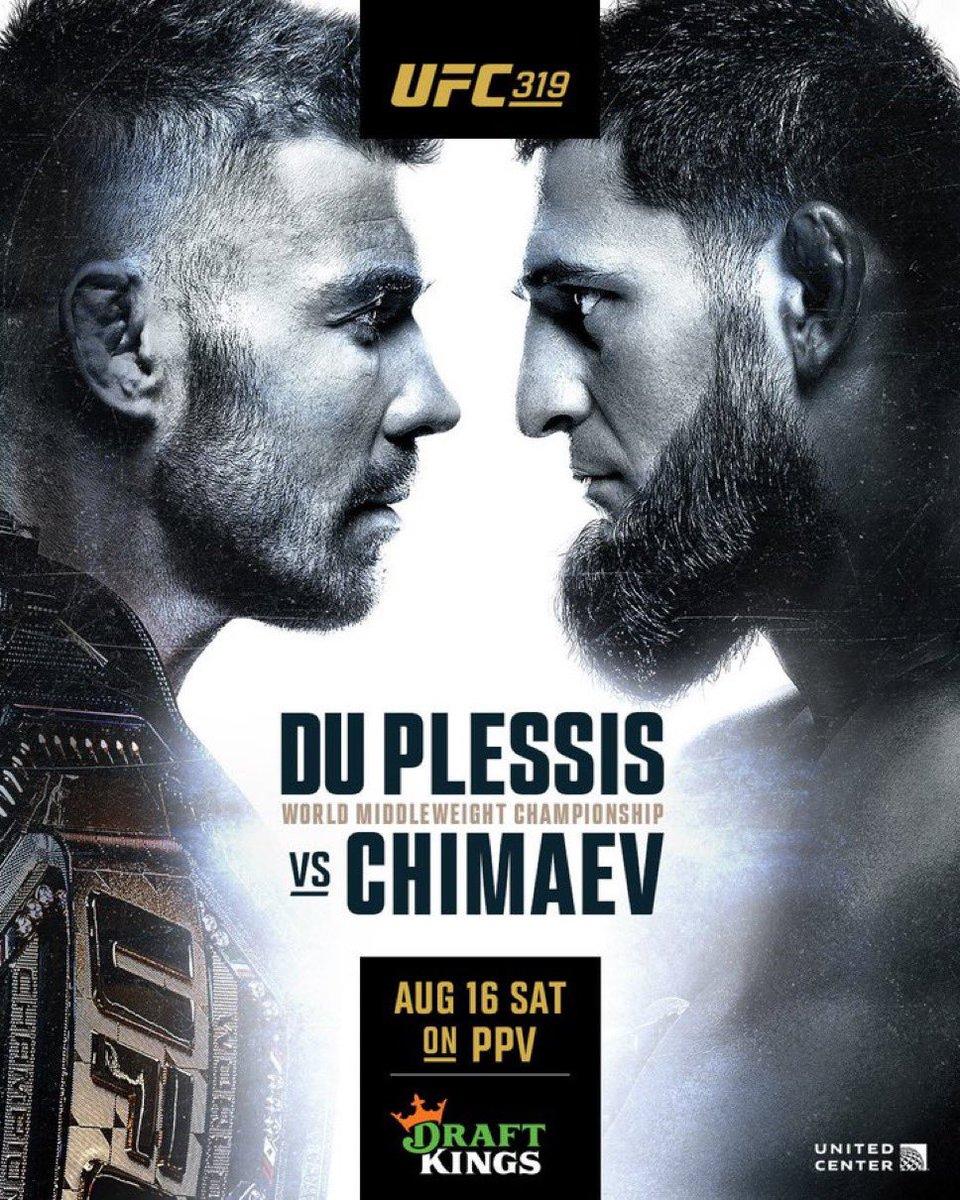 UFC 319 official poster. I kinda like it, but it’s nothing special.