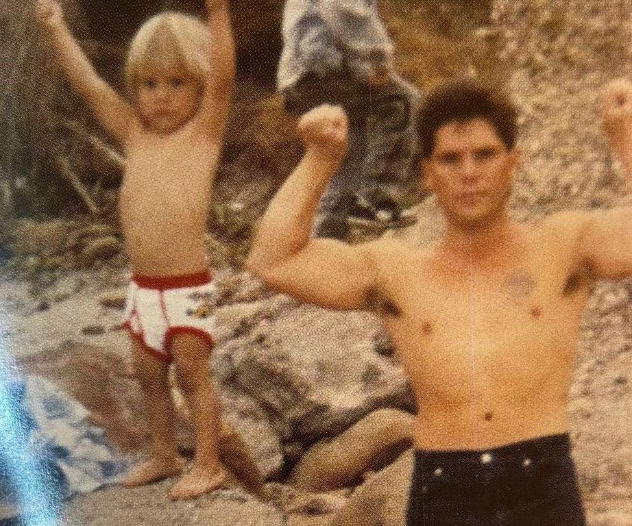 A young Henry with his father Jorge Cejudo 
