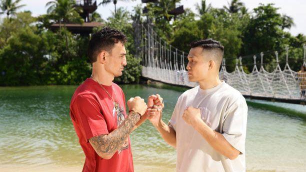 Max Holloway and Chan Sung Jung facing off for the first time. Credits to: Suhaimi Abdullah - Zuffa LLC.