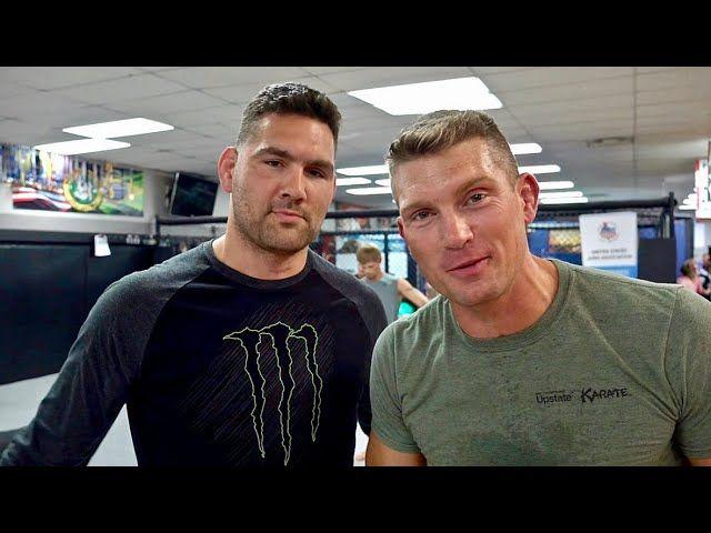 Chris Weidman (left) and Stephen Thompson (right) have completely different fight styles, but their family connection brings them together. Photo by Wonderboy Youtube Channel.