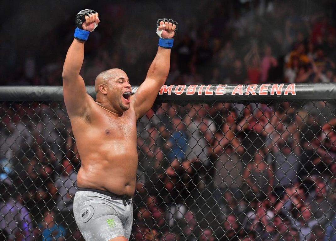 Cormier celebrating his Heavyweight title clinching win against Stipe Miocic. Credits to Sam Wasson-Getty Images