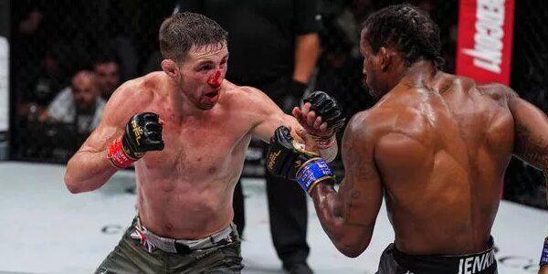 Brendan Loughnane during his championship win over Bubba Jenkins in 2022. Credits: Cooper Neill / PFL