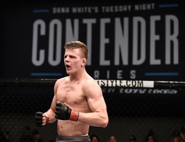 Dawson looking like a young Bisping after winning on DWCS. Photo by Brandon Magnus/DWTNCS.