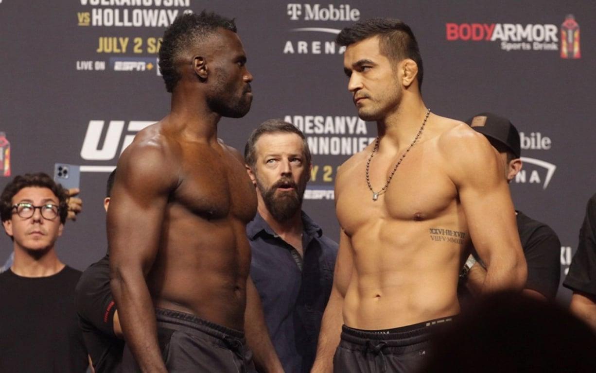 Uriah Hall and Andre Muniz are stoic ahead of their scheduled fight. Credits to: Mike Bohn, MMA Junkie