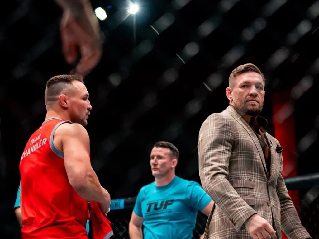 Conor McGregor and Michael Chandler on 'TUF.' Credits to: Zuffa LLC/Conor McGregor.