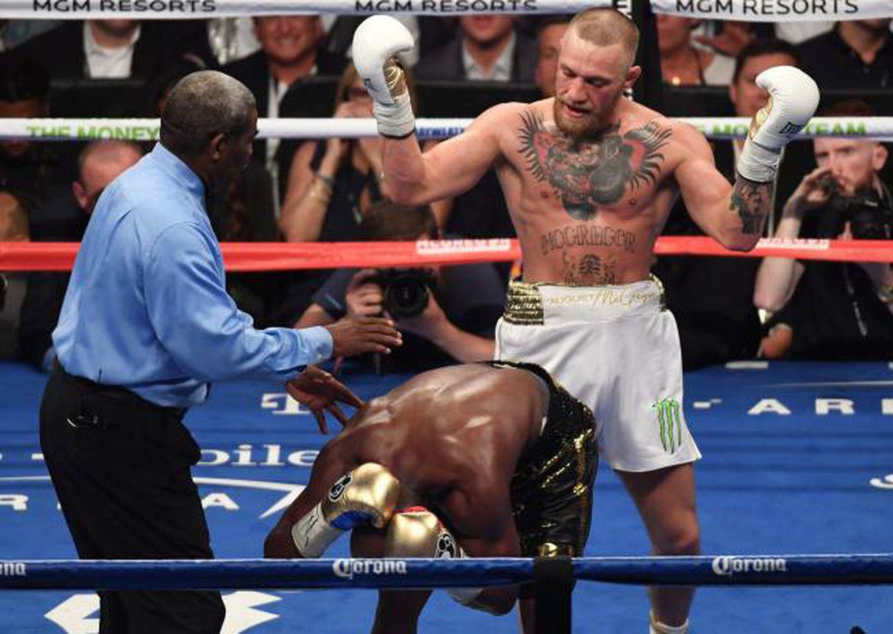 Conor McGregor during his boxing match against Floyd Mayweather. Credit: Ethan Miller - AFP.