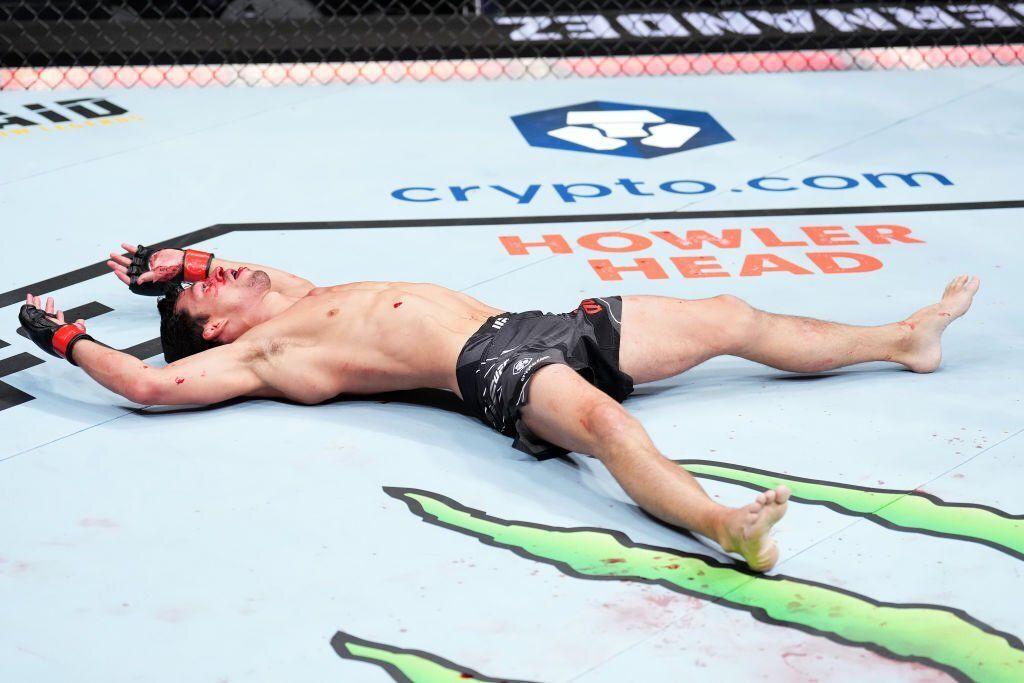 Billy Quarantillo celebrates after his win against Alexander Hernandez. Credits to: Chris Unger - Zuffa LLC