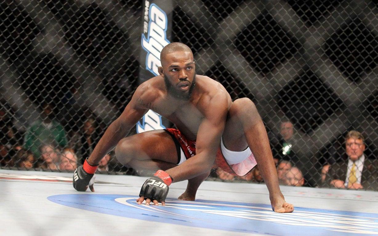 Jon Jones has started fights by crawling to the center of the Octagon. Credits to: Zuffa LLC