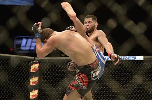 Masvidal in his fight against Iaquinta. He lost by controversial split decision. Photo by MMA Junkie.