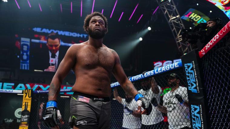 Renan Ferreira faces Maurice Greene (pictured) this weekend in the first round of the PFL playoffs. While Greene is a late-notice replacement, he actually finished Marcelo Nunes (the fighter he's replacing) earlier in the regular season. Photo by PFL MMA.