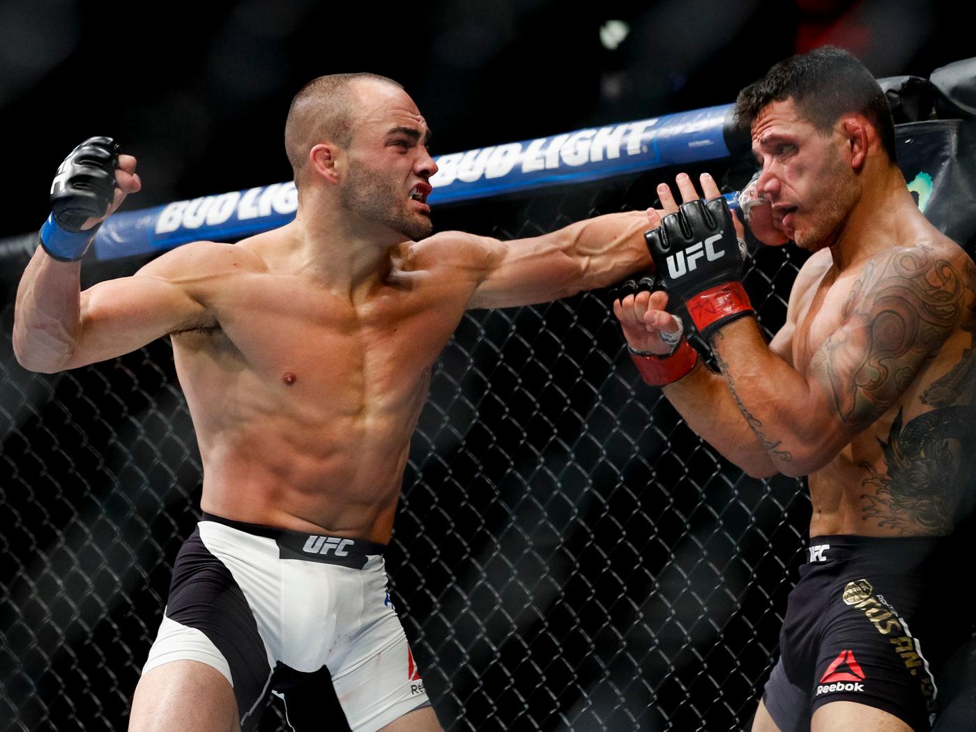 Eddie Alvarez defeated Rafael Dos Anjos to win the lightweight title. Photo by MMA Fighting.