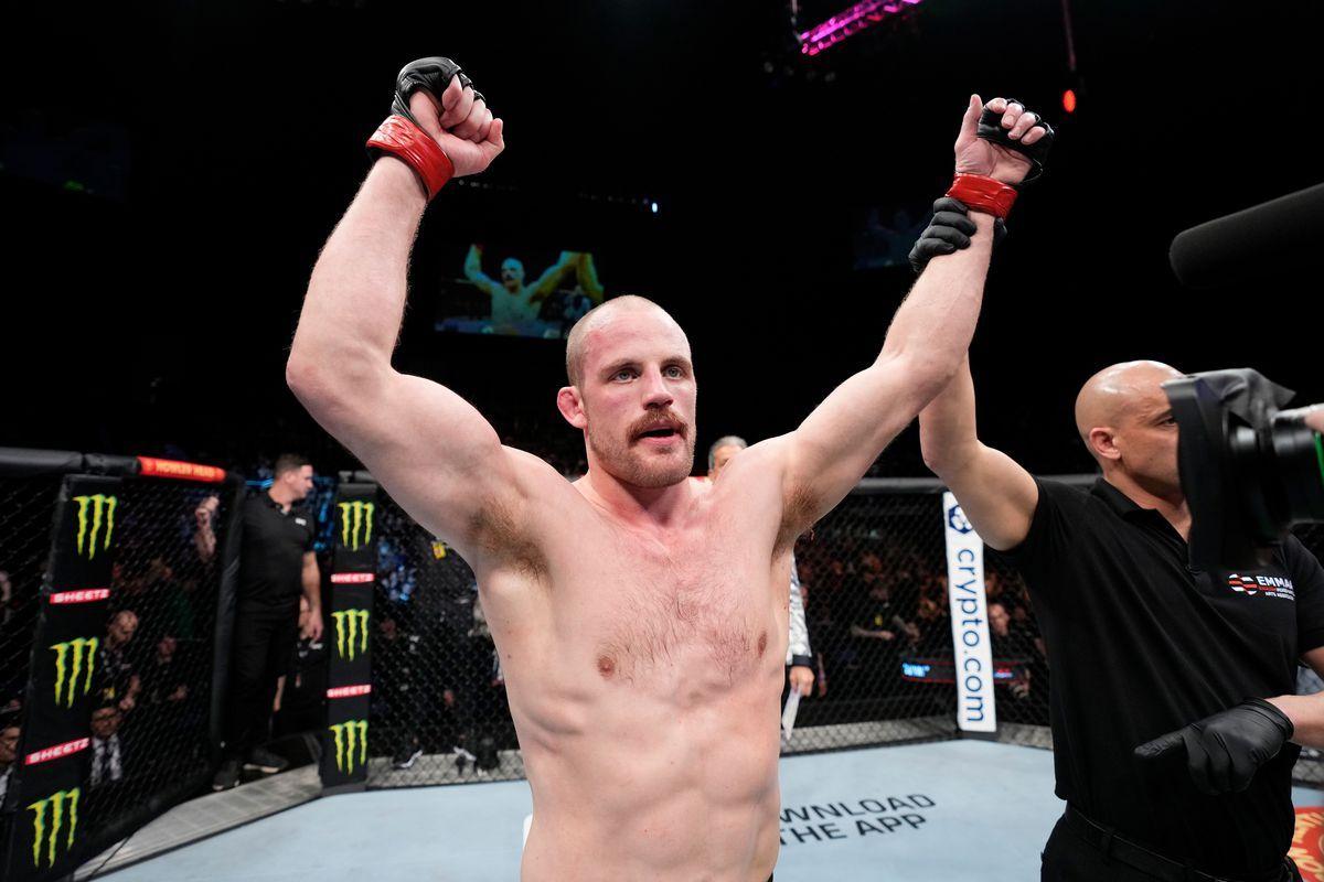 Gunnar Nelson after submitting Bryan Barbarena in the first round of his last fight. Photo by Chris Unger, Zuffa LLC.