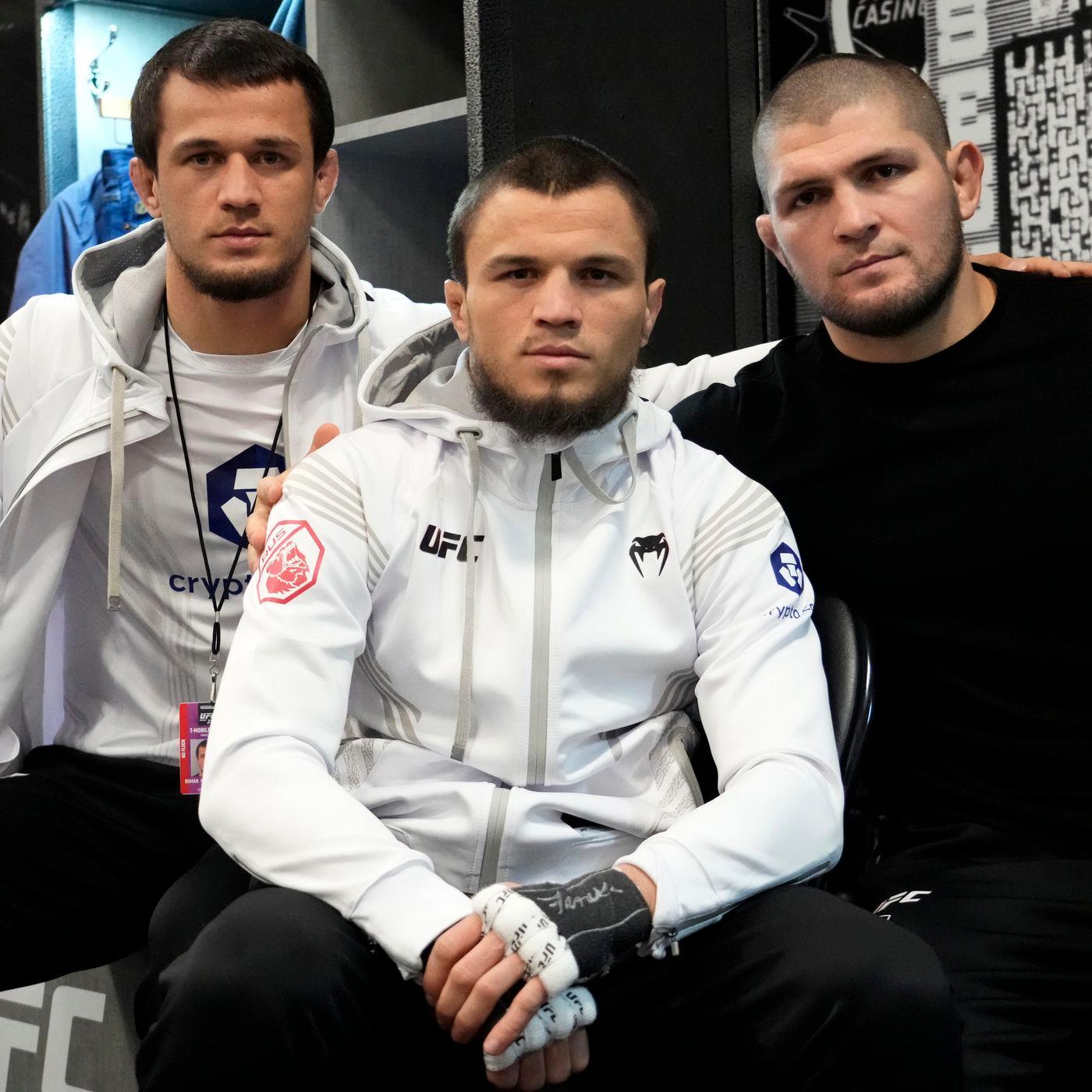 Usman (left) and Umar (middle) Nurmagomedov are doing well to carry their family legacy. Photo by Mike Roach, Zuffa LLC.