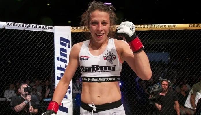 Joanna Jędrzejczyk in Cage Warriors prior to joining the UFC. Credits to: Cage Warriors.