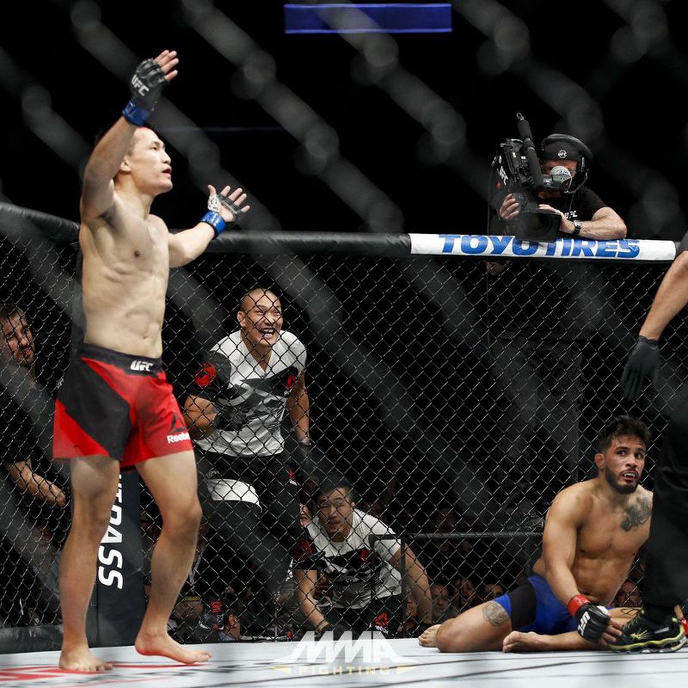 Chan Sung Jung won the main event against Dennis Bermudez in this Fight NIght. Photo by Bloody Elbow.