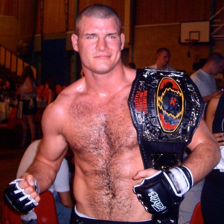 A young Michael Bisping competing on the British regional scene.